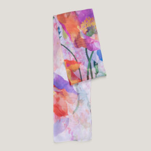 Sciarpa con macchie di colore – design Roberta Failla Antica Cravatteria Palermo